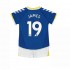 Camisola Everton James Rodriguez 19 Criança Equipamento Primeiro 2021-2022 Manga Curta